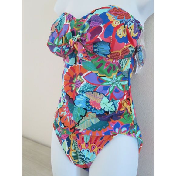 Bleu Rod Beattie Women Sz 8 Multicolor Jungle Book 1-Pc Strapless Swimsuit $129+ - Picture 5 of 7